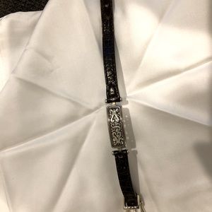 BRIGHTON brown and silver bracelet 9”